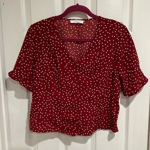 Red polka top top